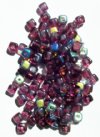 100 5mm Transparent Amethyst AB Cube Beads